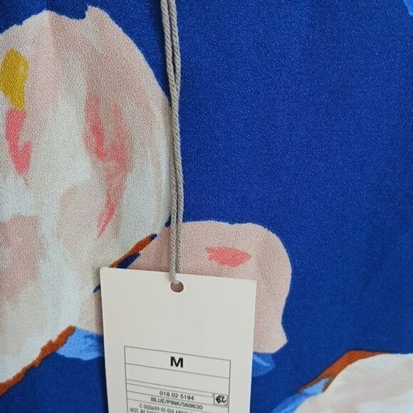 A New Day Tank Top Blue Pink Floral V Neck Womens Size Medium - Picture 5 of 5